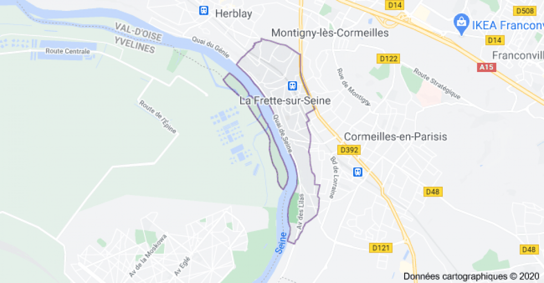 Carte la Frette sur Seine