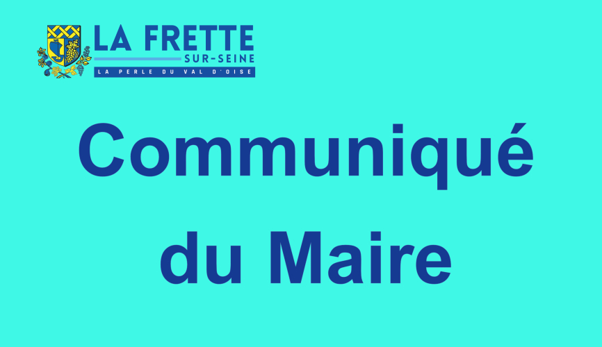 Communiqué du Maire