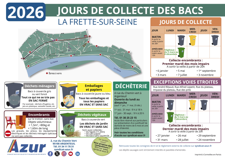 Calendrier de collectes 2026