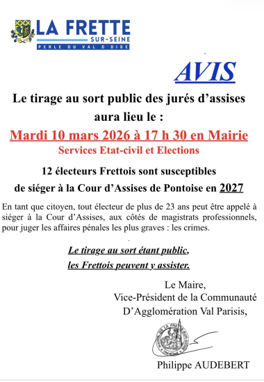 Tirage au sort jurés 2026