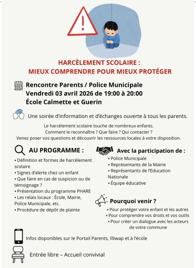 Réunion harcèlement 2026