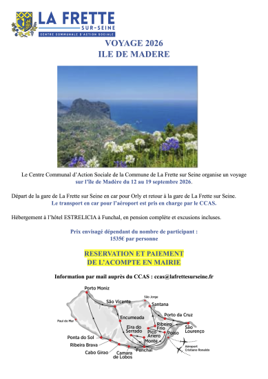 Voyage à Madère 2026